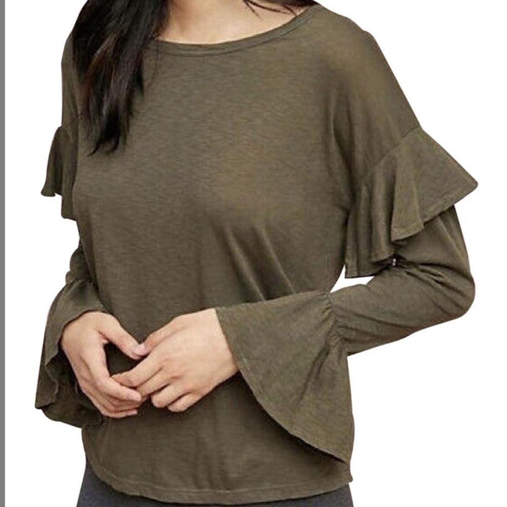 NWT Sundry Ruffle Long Sleeve Top